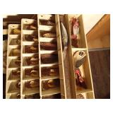 Large double sided tackle box of tackle