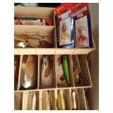 Large double sided tackle box of tackle