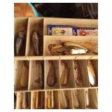 Large double sided tackle box of tackle