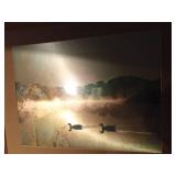 Framed 3D picture of ducks on the water