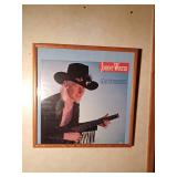 Framed poster of Johnny Winter