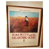 Framed 1985 southern accents tour of Tom Petty and the Heartbreakers sponsored by Levis poster
