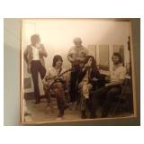 Framed photo of Rod Stewart, Jeff Beck, Johnny Page