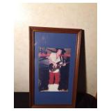 Framed photo of Stevie Ray Vaugn