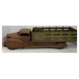 1940s Marx Pressed Steel Farm or Stake Truck Vintage Toys