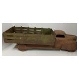 1940s Marx Pressed Steel Farm or Stake Truck Vintage Toys