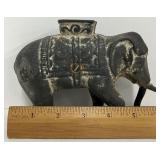 Antique cast iron elephant bank with swinging trunk