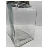 Original Vintage 1940 Leap Year Planters Peanuts Embossed Glass Display Jar W/ Tin Lid