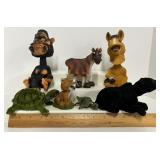 Lot of 7 Animal Bobbleheads