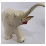Lot of 3 Miniature Vintage Metal Elephants, German Metal Candleholder