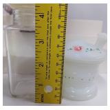 Vintage Vanity Items, Perfume Bottles, Cutex Kit, Akro Agate PowderJar