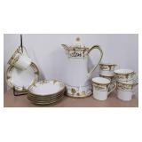 Nippon Japan Hot Chocolate Pot and Six Cups and Saucers