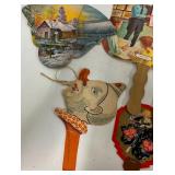 Lot of 6 Vintage Advertising Fans