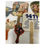 Lot of 6 Vintage Advertising Fans