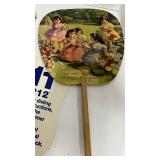 Lot of 6 Vintage Advertising Fans