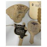 Lot of 6 Vintage Advertising Fans