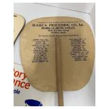 Lot of 6 Vintage Advertising Fans