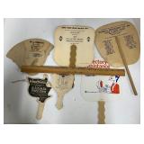 Lot of 6 Vintage Advertising Fans