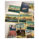 Antique Vintage Postcard Lot Patriotic Military Ships Airplanes Misc