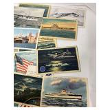 Antique Vintage Postcard Lot Patriotic Military Ships Airplanes Misc