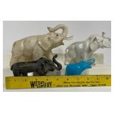 Lot of 4 Elephant Figurines