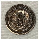 St. Christopher Patron Saint of Travelers Sterling Silver over Copper Medal