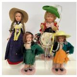 Lot of Vintage Antique Souvenir Dolls