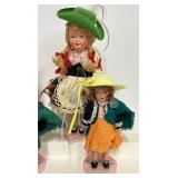 Lot of Vintage Antique Souvenir Dolls