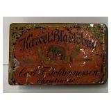 Vintage "Karvel Bladtabak" tobacco tin from Carl F. Johannessen, Christiania.
