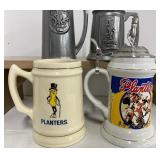 Lot of Planters Peanuts Mr. Peanut Beer Steins