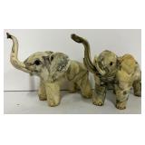 Crushed Oyster Shell Elephants Made in Phillipines