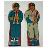 Antique Vintage Lot of 2 tin litho whistles