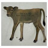 Vintage De Laval Tin Cow Calf Cutout Advertising
