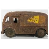 Vintage Banner Pressed Steel Jewel Tea Co. Delivery Toy Truck