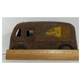 Vintage Banner Pressed Steel Jewel Tea Co. Delivery Toy Truck
