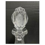 Cut Crystal Ships Decanter Heavy Crystal with Stopper