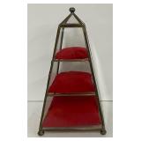 Brass and Glass Display Case Curio Cabinet Pyramid Shape
