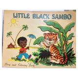 Lot of Vintage Antique Little Black Sambo Books, Humbo the Hippo and Small Antique Doll