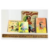 Lot of Vintage Antique Little Black Sambo Books, Humbo the Hippo and Small Antique Doll