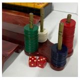 Mahjong Game Vintage Antique Bakelite Butterscotch Set with Case