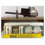 Antique Stereoscope and 20 Stereograph Cards