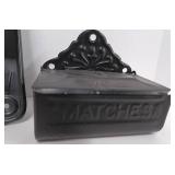 Lot of 3 Vintage/Antique Match Holders