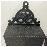Lot of 3 Cast Iron and Tin Match Holders Antique Vintage