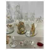 Crystal, Glass and Gold Miniatures Lot Figurines 18 PC