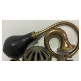 Brass Incense Burner, Elephant Claw Bells and Horn