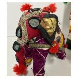 Vintage Rajasthani Fabric Elephant - Handcrafted India Folk Art Decor Textile Animal Sculpture