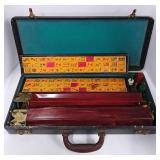 Mahjong Game Vintage Antique Bakelite Butterscotch Set with Case