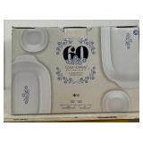 Corelle 60th Anniversary 4 PC Set NEW in Box and MCM Midcentury Modern Oneida Flatware