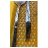 Corelle 60th Anniversary 4 PC Set NEW in Box and MCM Midcentury Modern Oneida Flatware