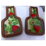 Vintage Kitchen Retro Libbey New Old Stock Glasses Pyrex Town and Country 473 Fairycore Resin Strawberry Spoon Rests